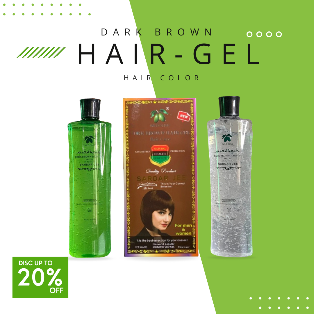 Dark Brown Herbal Hair Gel